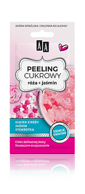AA Cosmetics Sugar Scrub Rose Peeling + jasmine cukrowy do twarzy