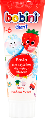 Bobini Dent toothpaste for children over 1 year old Strawberry pasta dla dzieci