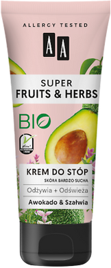 AA Cosmetics Super Fruits & Herbs  Avocado and Sage Foot Cream krem do stop