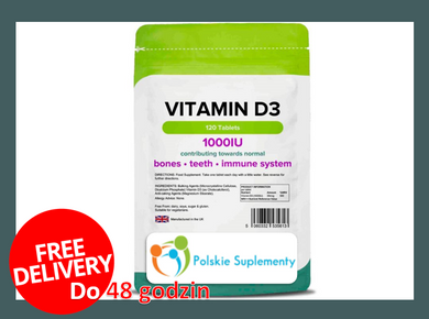 WITAMINA D Vitamin D 1000IU kosci wapn 120 Kapsulek