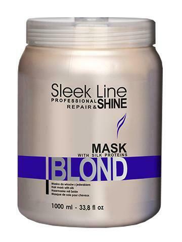 Stapiz Sleek Line Blond Mask Silk Hair Platinum Shade 250ml Maska z Jedwabiem