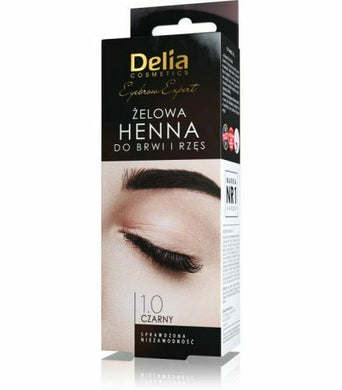 DELIA Pro color henna do brwi zelowa czarna 15ml eyebrow henna gel black