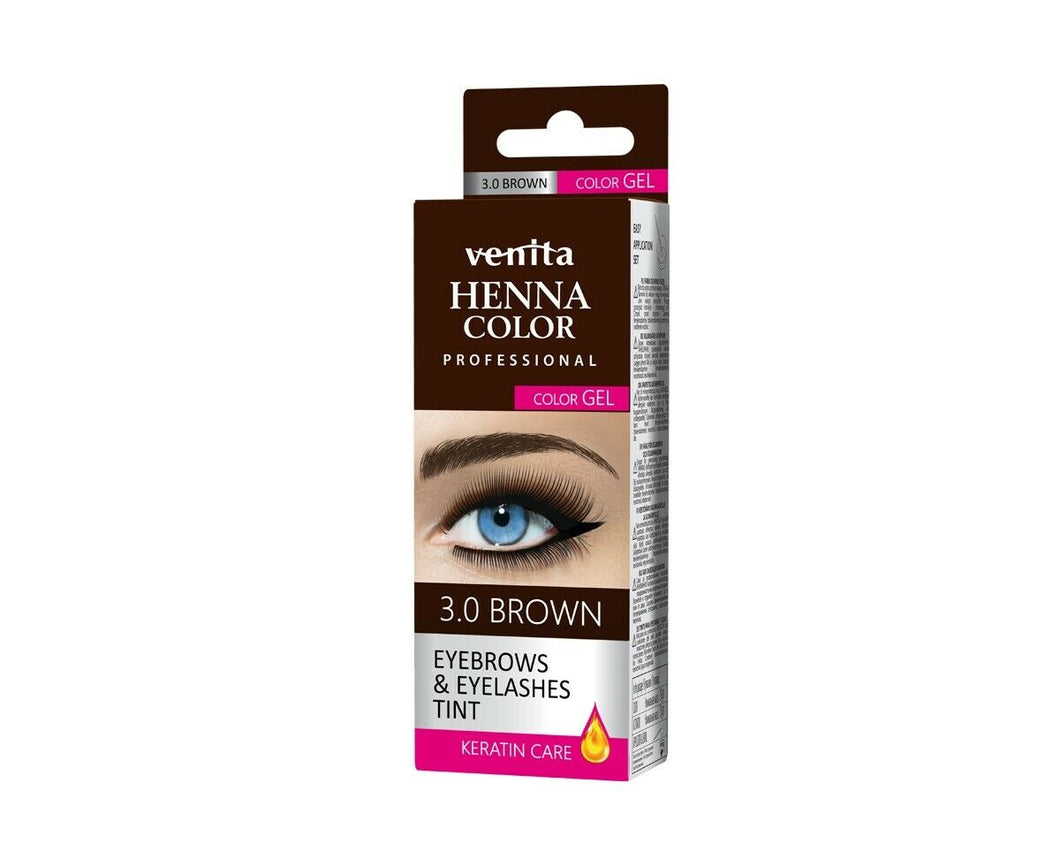 Venita Professional Henna Color Gel gel paint eyebrows & eyelashes 3.0 Brown