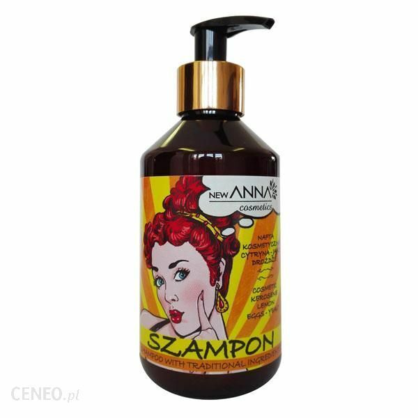 Anna Cosmetics Hair Shampoo Cosmetic Nafta & Lemon & Yeast Egg Extracts 300ml