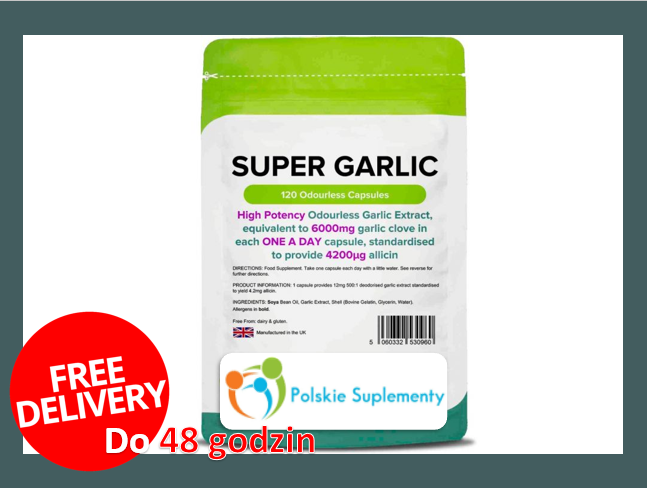 GARLICIN Super Garlic extract czosnek Allicyn 120 capsules OLIMP
