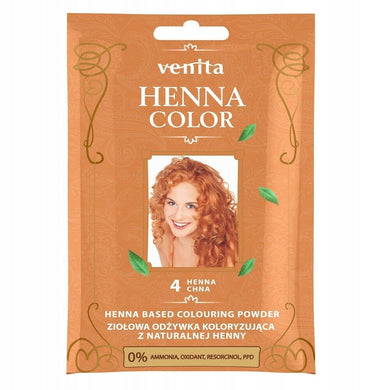 Venita Henna Color Herbal Hair Coloring Conditioner Sachet 4 Chna 30 G