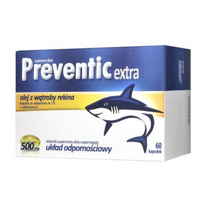 Preventic Extra 60 cap Olej z Watroby Rekina Shark Liver Oil REKINOL TRAN